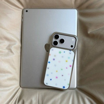 ins復古可愛個性星星電鍍銀 適用蘋果iPhone17promax手機殼1615Pro