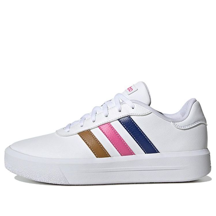 Adidas Neo Court Platform Shoes 'White Blue Pink'