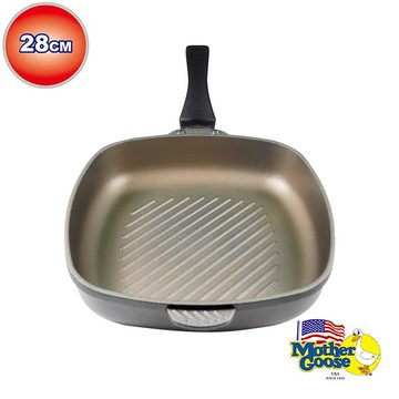 【美國MotherGoose 鵝媽媽】MG鵝媽媽牛排不沾鍋28cm