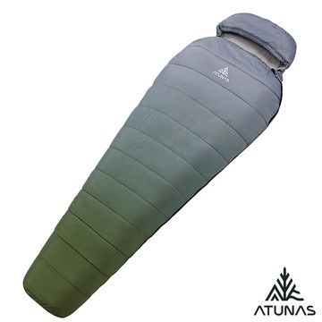 【ATUNAS 歐都納】650PRIMALOFT科技纖維睡袋A1SBHH02N綠/灰