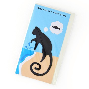 Desk+1 孟買貓書籤 (黑色)