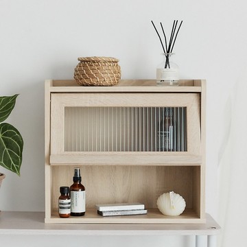 WOORI木 復古掀蓋桌面收納櫃