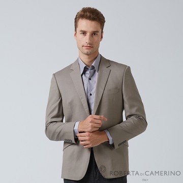 ROBERTA諾貝達 義大利原裝進口 雅緻風格 獵裝式外套 咖啡灰