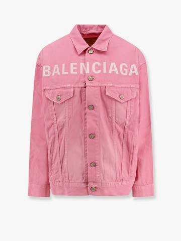 Jeans jacket with frontal logo embroidery - BALENCIAGA - gender_Woman