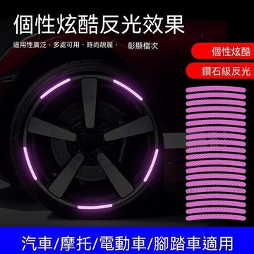 免運 寶馬專用 車貼 汽車貼紙 X3 X5車用車輪反光警示通用輪胎改裝車身防擦防刮蹭膠條裝飾反光貼 精品