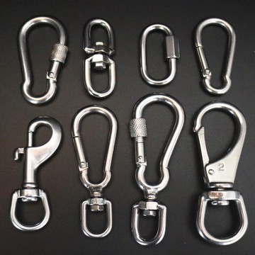 配件掛鉤牽引繩旋轉萬向牛頭鉤扣子金屬頭鎖扣狗鏈狗狗不銹鋼旋轉