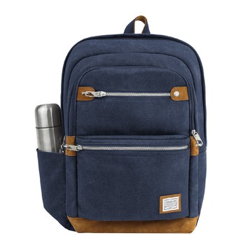 TRAVELON Heritage帆布四層防盜後背包(藍)