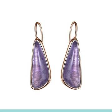 Goddess 寶石耳環 (紫晶)