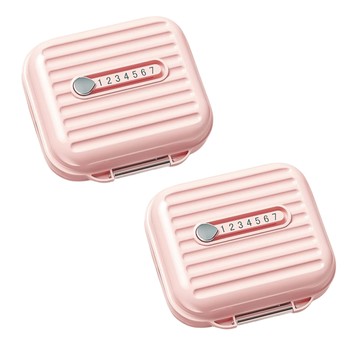 小麥購物 馬卡龍便攜藥盒 G826 小號 少女粉 48g  2個