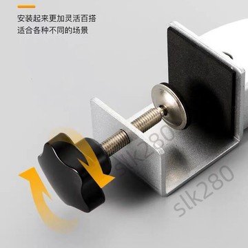 🔥台灣出貨🔥免打孔辦公屏風夾鋁合金亞克力玻璃固定夾子桌面隔板支架託木板夾嚴選