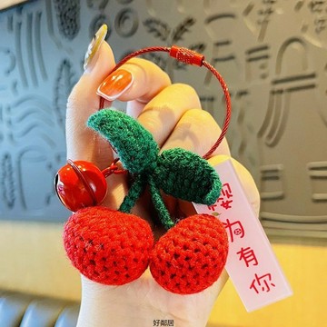 🔥臺灣出貨🔥吊饰 钥匙圈 钥匙扣 毛絨鉤織鑰匙扣好事發生掛件手工編織事事如意柿子包包掛飾小配飾 掛件 掛飾 包包