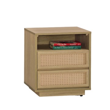 文創集 神奈川編織紋1.6尺二抽床頭櫃-49x40x56.5cm免組