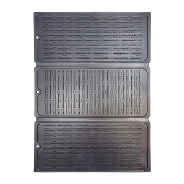 bebehome 大尺寸多功能三折疊矽膠瀝水隔熱墊，食品級矽膠，60.5x33x1公分，黑色  1個