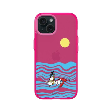 iPhone 15 Clear 粉漾桃 - 史努比 Snoopy - Dive Dog