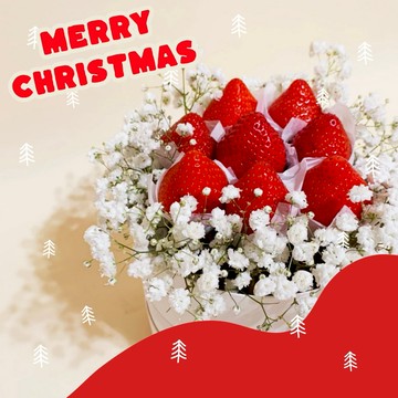 聖誕節快樂🎄【C happy】草莓花束禮盒_全省宅配