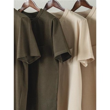 馬登工裝 美式復古重磅口袋三本針t恤體能訓練純棉短袖打底衫男夏