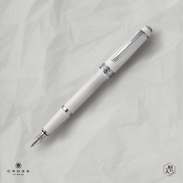 【CROSS】Bailey Light貝禮輕盈系列亮白鋼筆/X尖  (原廠正貨)