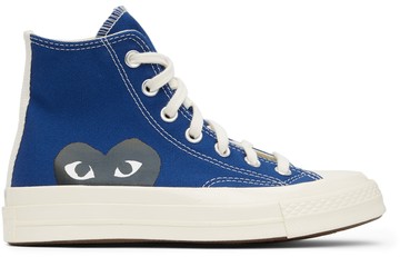Comme des Garçons Play 蓝色 Converse 联名 Half Heart Chuck 70 高帮运动鞋