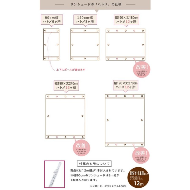 日よけシェード 幅90×丈180cm 1枚 UVカット93％以上 撥水 日よけ