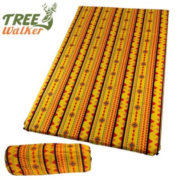 TreeWalker 雙人自動充氣墊-黃色圖騰