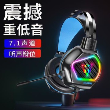 電腦吃雞有線耳機頭戴式舒適網課臺式筆記本電競游戲學習帶麥降噪