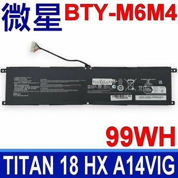 MSI 微星 BTY-M6M4 電池 TITAN 18 HX A14VIG