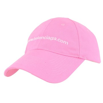 BALENCIAGA 巴黎世家 750714 電繡標誌棉質棒球帽.亮粉