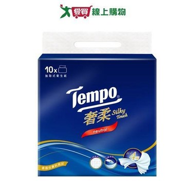 Tempo奢柔無香4層抽取式衛生紙80抽x10包 【愛買】