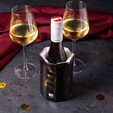 《Vacu Vin》迷你軟性保冷冰桶-黑300ml-- 冰酒桶 冰鎮桶 保冰桶