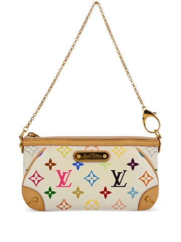 Louis Vuitton Pre-Owned - x Takashi Murakami 1990-2000s Pochette Milla MM clutch bag - women - Canvas/Leather - One Size - White