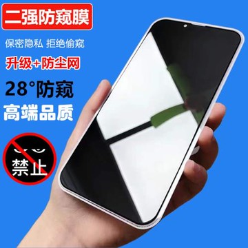 適用iPhone16防窺鋼化玻璃膜iPhone 15 14 13 12 11 Pro蘋果XS Max全屏防偷窺二強膜XR 6 7 8手機膜16 Plus