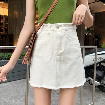 高腰牛仔裙女秋季2025新款韓版半身裙大碼胖mm百搭包臀A字短裙子