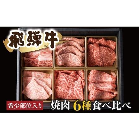 ふるさと納税 焼肉 6種食べ比べ 希少部位 各100g 計600g 牛肉 肉 部位おまかせ 赤身 霜降り和牛 ギフト 贈り物 飛騨市 岐阜県飛騨市