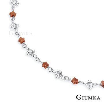GIUMKA金砂石女腳鏈 星星造型 精鍍正白K