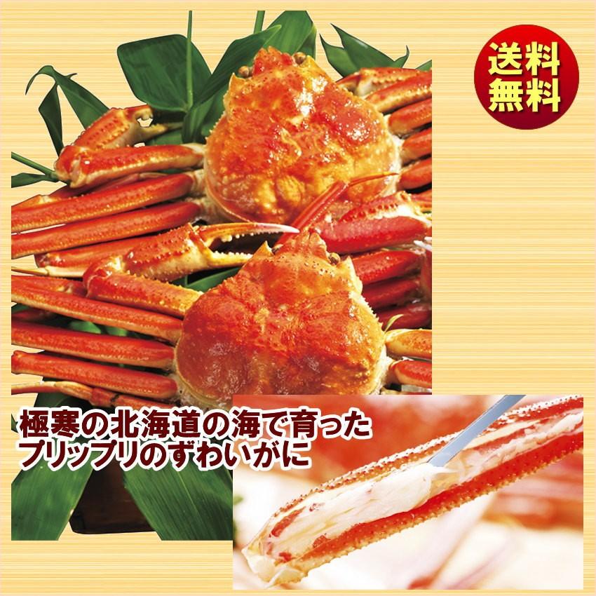 お歳暮 冬ギフト 北海ボイルずわいがに 約500g×2尾 送料無料