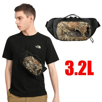 【美國 The North Face】限量迷彩 3.2L 日系多功能休閒耐磨腰包/單肩斜背包/52RW-0AR 棕/黑 N