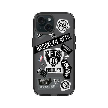 iPhone 15 Clear 酷墨灰 - NBA - 拼貼系列-布魯克林籃網 Brooklyn Nets - Collage