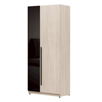 文創集 卡利雙色2.5尺開門雙吊衣櫃-75.5x58x197cm免組