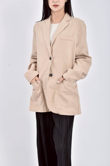 (S) 西裝質感棕色外套