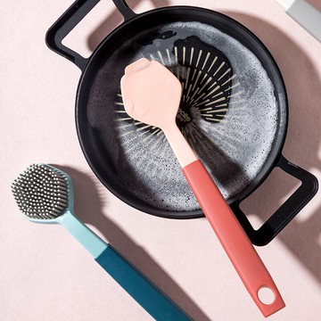 不粘鍋硅膠鍋刷子神器廚房清潔長柄刷不沾油家用