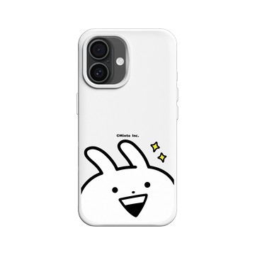 iPhone 16 SolidX 白 - Usagyuuun 小突兔 - 炙熱的眼神