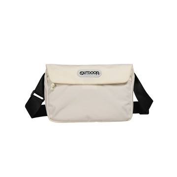 【OUTDOOR】極簡風尚橫式隨身側背包-象牙白 OD253103IV