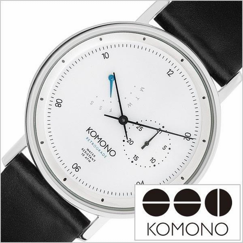 コモノ 腕時計 KOMONO 時計 ワルサー レトログレード ホワイト KOM  