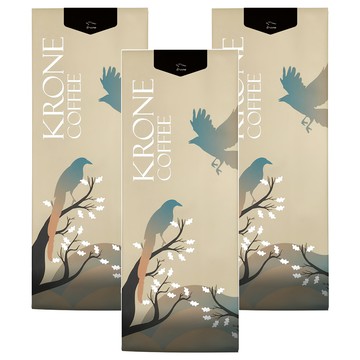 KRONE 皇雀 藝妓咖啡豆 半磅  咖啡豆(無研磨)  3包  227g