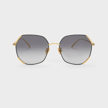 金屬細框蝴蝶墨鏡