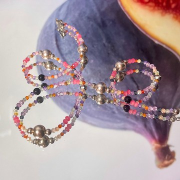 水果蔬菜系列 - 018 無花果銀色項鍊