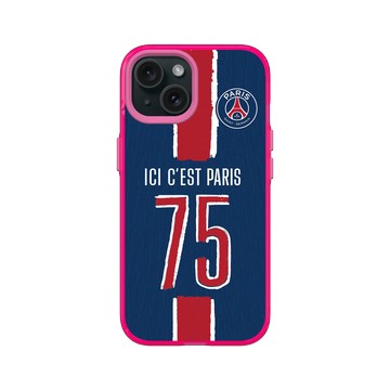 iPhone 15 Clear 粉漾桃 - PSG - 75 ICI C'EST PARIS