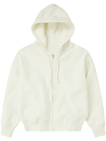Closed - zip-up cotton hoodie - women - Organic Cotton - M - Neutrals