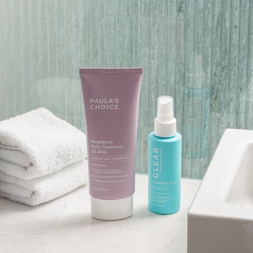 迎夏嫩膚組【寶拉珍選】2%水楊酸身體乳+淨無痘2%水楊酸美體噴露