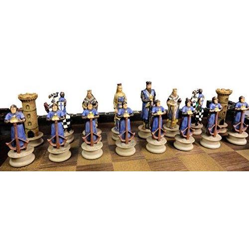 チェス チェスト |Medieval Times King Richard the Lionheart Knights Chess Set W  17